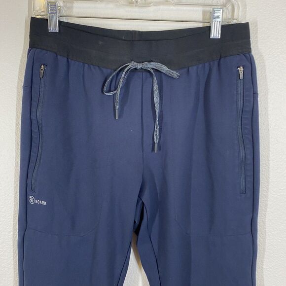 Roark Run Amok El Morro Joggers Pants Medium Fleece Tapered Zip Pockets RP284 - Picture 2 of 13